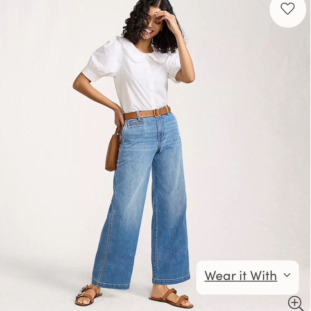 Land’s End Mid Rise Wide Leg Jean